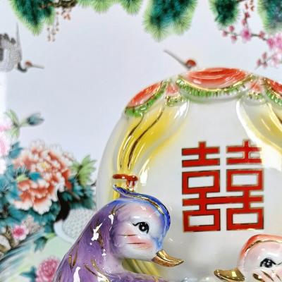 tượng sứ, tượng chim uyên ương, tượng decor, tượng về tình yêu, tượng trang trí nhà cửa